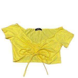 Shein yellow crop top